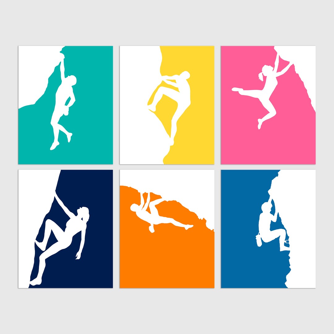 Rock Climbing Prints Gift for Rock Climber Rock Climbing Etsy