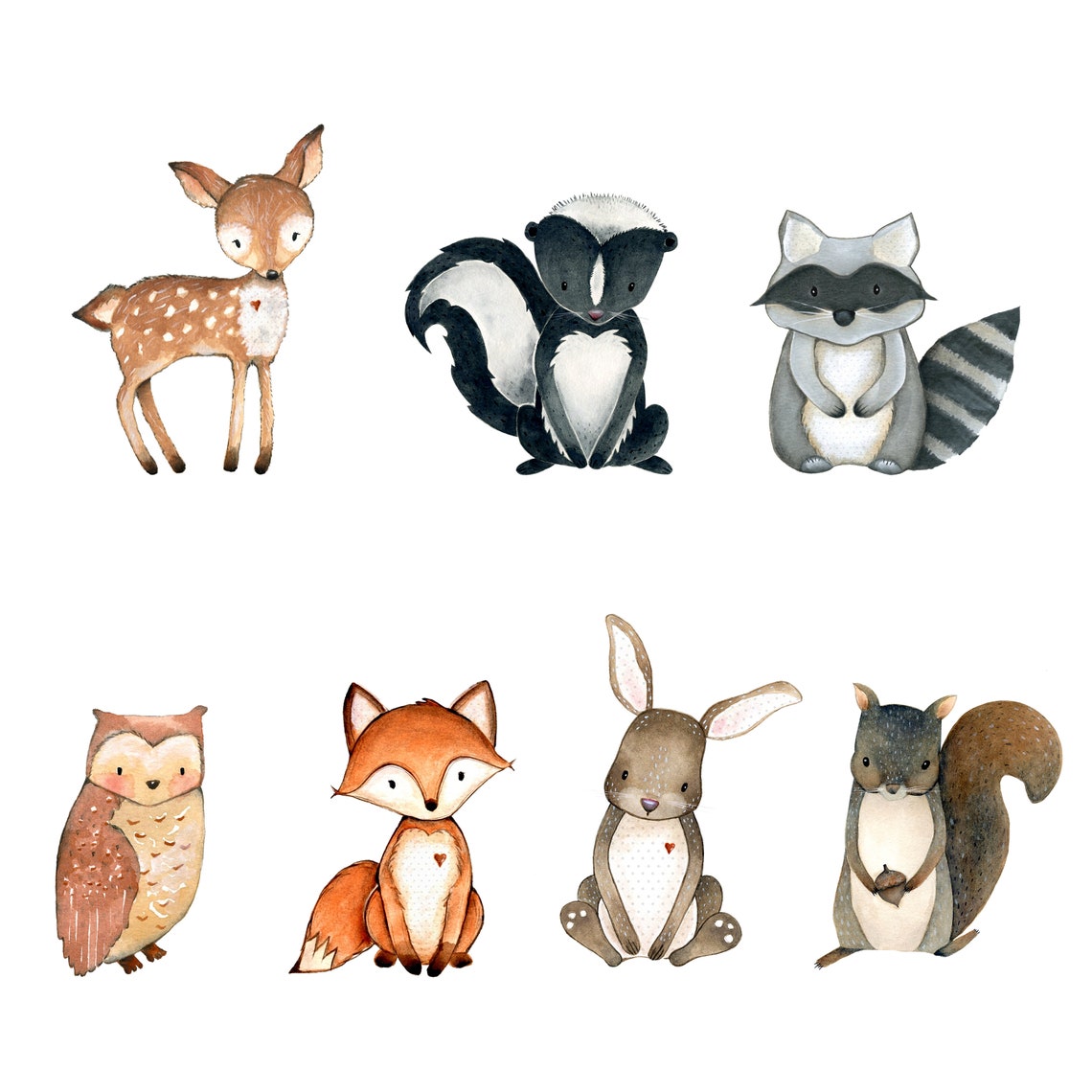 Girls Woodland Name Canvas Woodland Nursery Decor Woodland Etsy