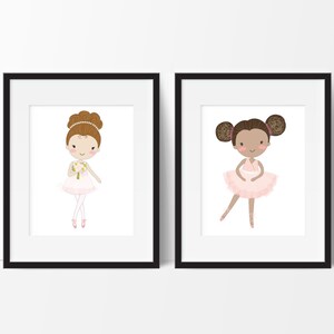 Dance Studio Wall Art, Baby Girl Nursery Art, Ballerina Nursery Art Print, Ballet Dancer Nursery Art, Girls Room Decor image 3