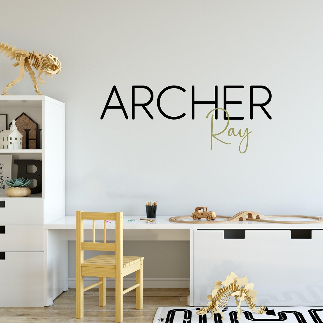 Personalized Boys Name Wall Decal, Nursery Room Decor - Etsy