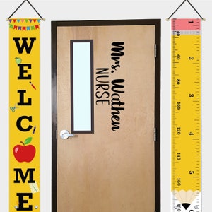 Personalized Teacher Name Decal, Classroom Door Vinyl Sticker, Classroom Decor, Back to School Decoration, Nurse Door Decal
