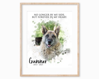 Personalized Pet Memorial Gift, Pet Sympathy Gift, In Loving Memory Pet Gift, Deceased Loved One Portrait from Photo, Pet Bereavement Gift