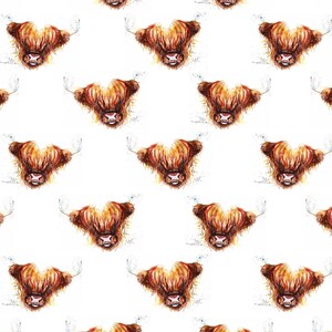 Papel de embrulho, vaca das Terras Altas, etiquetas de presente, cartão de arte, cartão de presente, papel de arte, arte em aquarela, arte original, papel artesanal, papelaria para presente, papel para festa