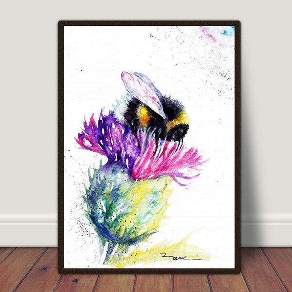 Bee Watercolour Print