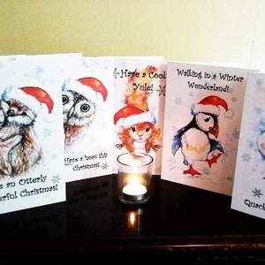 Wildlife animal christmas cards.