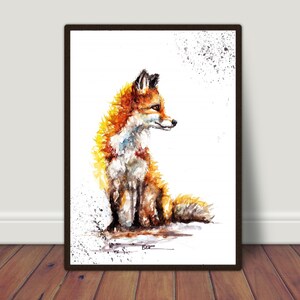 Fox wall art wildlife print.