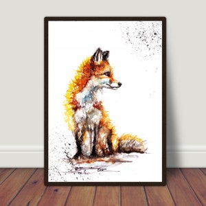 Fuchs Wand Kunst Natur Druck.