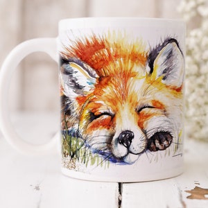 Caneca desenhada pela Sleeping Fox.