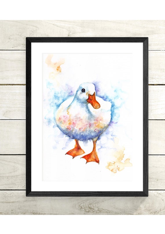 Duck Watercolour Picture Farmyard Animal Original Watercolour - Etsy Australia Duck Watercolour Picture Farmyard Animal Original Watercolour - Etsy Australia