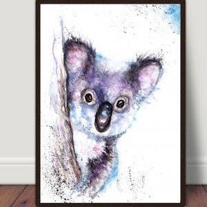 Koala Art, Koala Wildlife Wall Art