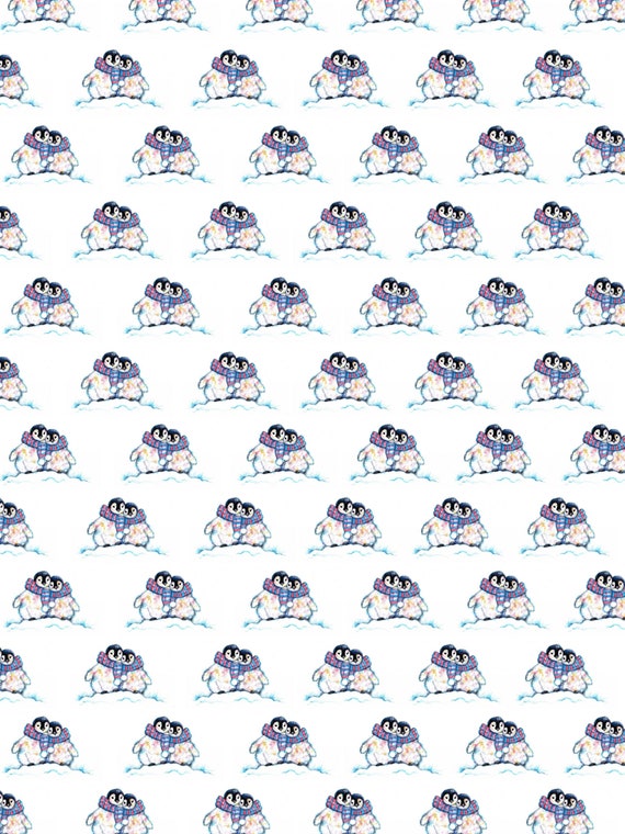 Christmas  Wrapping Paper, Christmas Tags, Christmas Penguins, Wildlife, Gifts, Festive Paper,