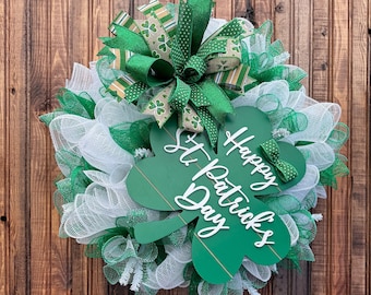 St Patrick’s Day Wreath, Front Door Wreath, St Patrick's Day Decor, St Patricks