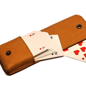 Spielkarten Etui Leder für Skatblatt