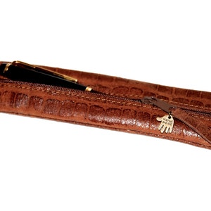 Pencil case / Pen bag / Pouch leather in brown for MEN  UNIQUE