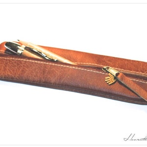 BUFFALO LEATHER Pencil Case Uni Pencil Case for MEN