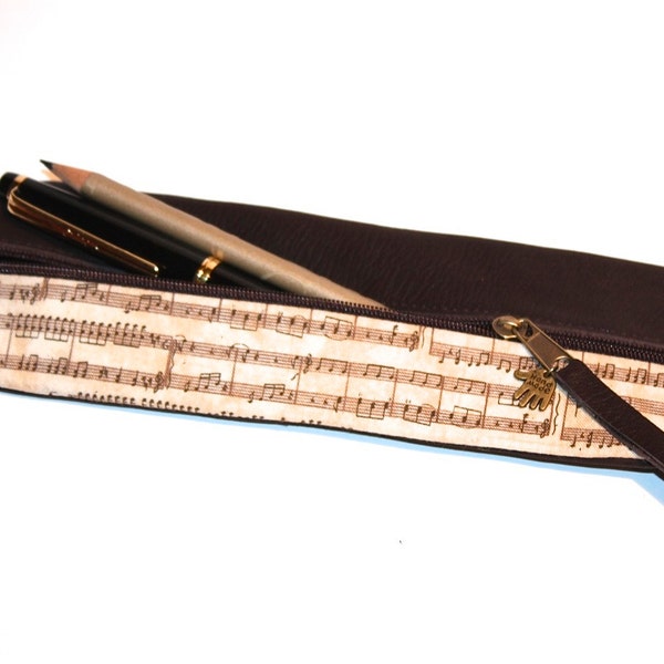 Leather Sheet Music Case Etsy