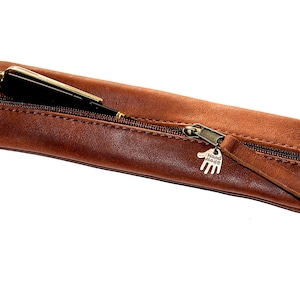 EDEL small pencil case LEATHER pen case handmade pencil case two pens simple genuine leather also for men