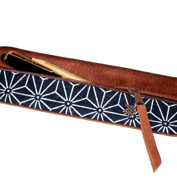 HIGH QUALITY PENCIL CASE LEATHER & FABRIC JAPANESE