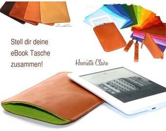 Elegante funda de cuero para eReader eBook Kindle