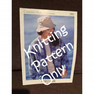 New Sirdar 5801 Country Style Double Knitting Patchwork Cardigan Sweater Pattern