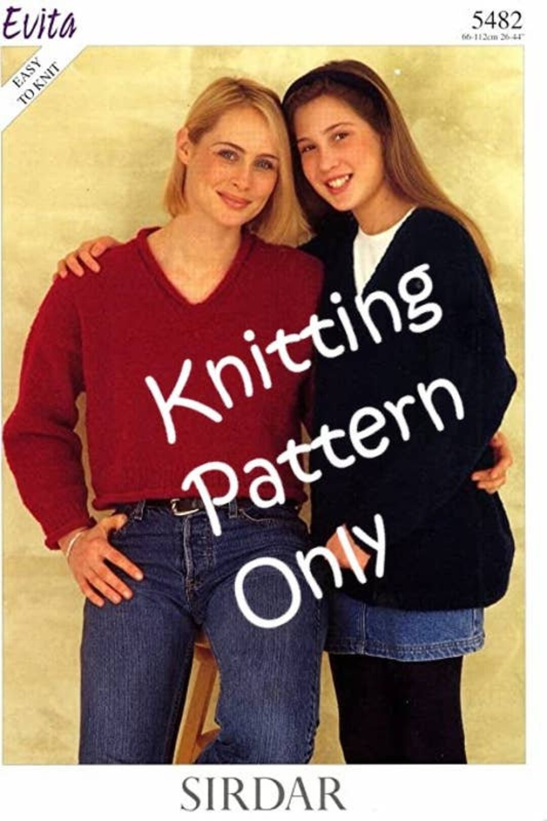 New Sirdar 5482 Evita Sweaters Easy to Knit Cardigan V Neck Knitting ...