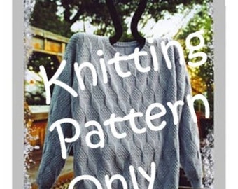 New Sarah James WS117 Cotton Seed Pullover Sweater Knitting Pattern