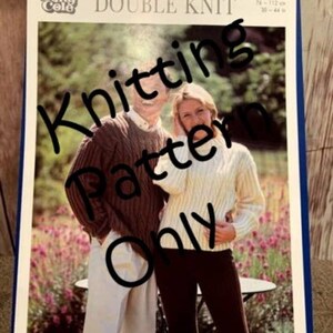 New King Cole 2525 Anti-Tickle Crew Polo Neck Pullover Sweater Knitting Pattern