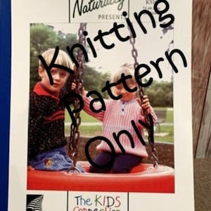 New Hand Knit Yarns by Naturally K510 Child Rib Sweater Collar Knitting Pattern