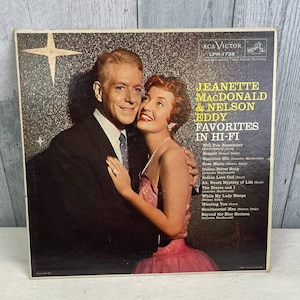 Vintage 1959 Jeanette MacDonald Nelson Eddy Favorites Hi-Fi LP Vinyl Record