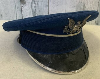 Vintage Art Caps Military Headwear USA Eagle Men Navy Blue Pilot Hat Cap Costume