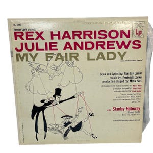Vintage 1959 Rex Harrison Julie Andrews My Fair Lady Music LP Vinyl Record