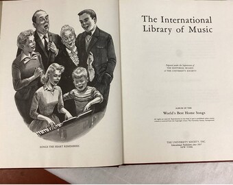 1956 The International Library of Music World's Best Home Songs Sheet Music Book
