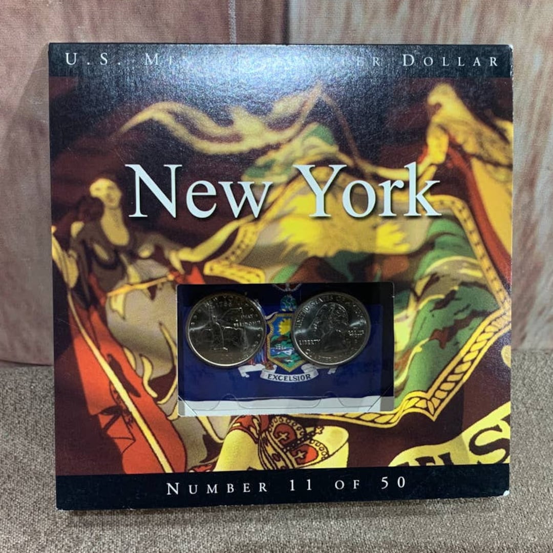 US Minted Quarter Dollar New York Numbered Coin Set Sealed 11 of 50 Etsy