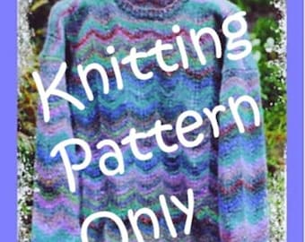 New Sarah James WS110 Wave Pullover Sweater Knitting Pattern