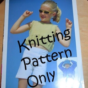 New Sirdar 4081 Tropicana Child Tank Cardigan Sweater Couble Knitting Pattern
