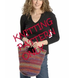 NWT Anita Closic Plymouth Yarn Co 1060 Boku Felted Purse Bag Knitting Pattern