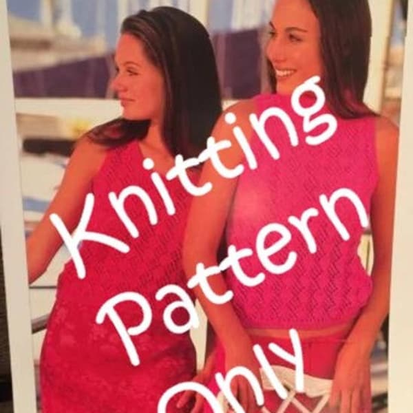 New Sirdar 5941 Silky Look Double Knitting Sleeveless Sweater Top Pattern