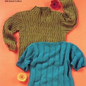 New Classic Elite Yarn 696 Morning Daisies Newly Washed Knitting Sweater Pattern