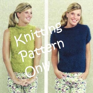 New Reynolds Frisky Shell and Tee 82313 Sleeveless Sweater Knitting Pattern