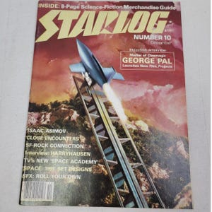 Vintage December 1977 Starlog Magazine of the Future #10 George Pal Film Project