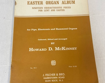 Vintage 1948  Easter Organ Album Pipe Electronic Hammond Sheet Music Book