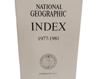 Vintage 1981 National Geographic Index Paperback Booklet 1977 - 1981 95 Pages