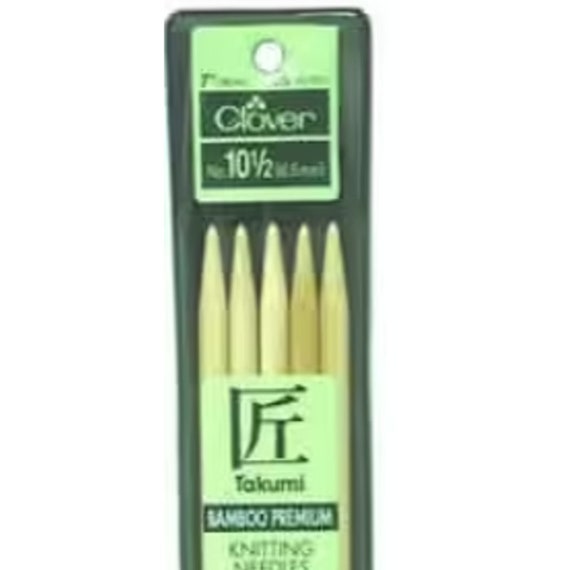 Clover Takumi Bamboo Double Point Knitting Needles - 7 inch Size 15