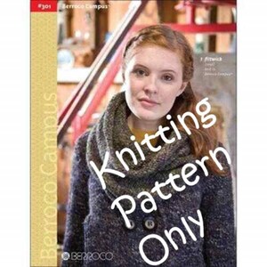 New Berroco 301 Campus Cowl Warm Pullover Sweater Knitting Pattern