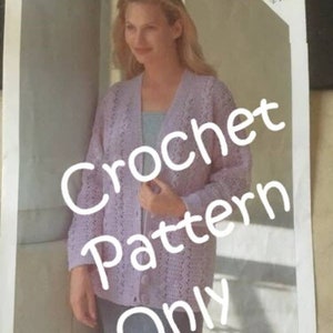 New Sirdar 5676 Denim Tweed DK Cardigan Sweater Crochet Design Pattern
