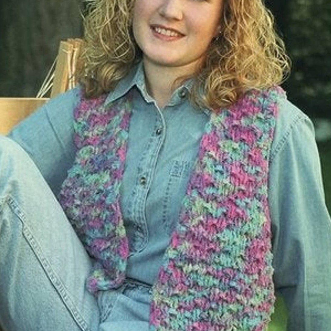 New Fiber Trends Debbie Radtke 454 Artisan's Vest Knitting Pattern