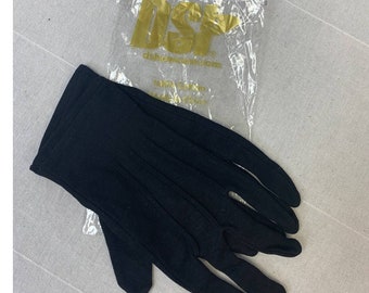 New In Package Lot of 6 Pairs DSI XL Black 100% Cotton Marching Band Gloves
