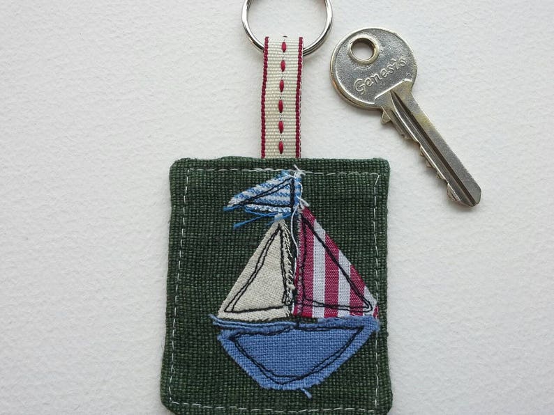 Boat Keyring, Boat Keychain, Sailboat Keyring, Sailboat Keychain