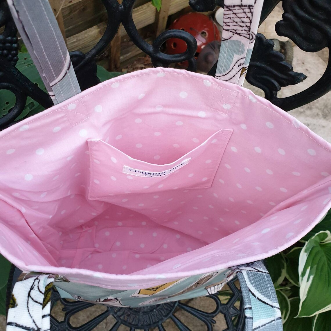 English Afternoon Tea Oilcloth Tote / Book / Shopping Bag. Etsy UK