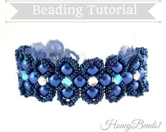 PDF-file Beading Pattern Lady Luck Bracelet PDF-file  Beading Tutorial by HoneyBeads1